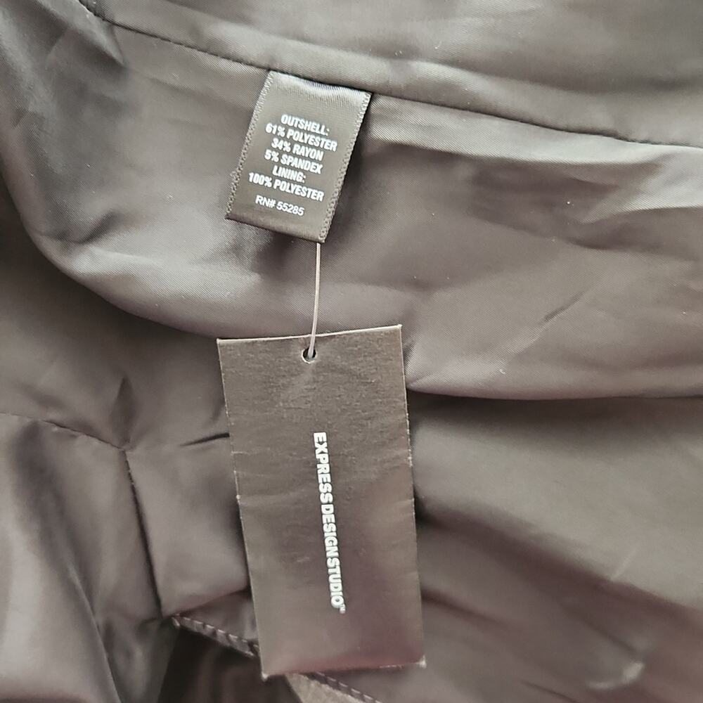 Express Design Studio Grey Button Front Blazer 4 - image 5